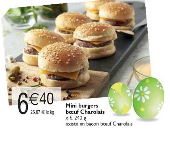 Offre Mini Burgers B Uf Charolais Chez Cora