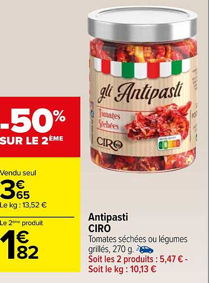 Promo Antipasti Ciro Chez Carrefour Market ICatalogue Fr