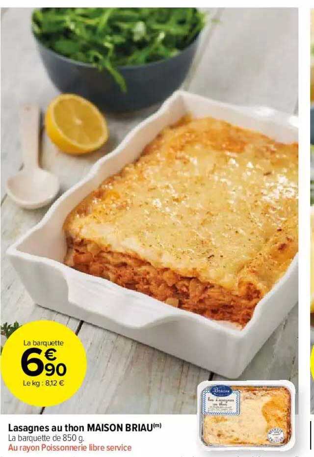 Promo Lasagnes Au Thon Maison Briau Chez Carrefour Market ICatalogue Fr