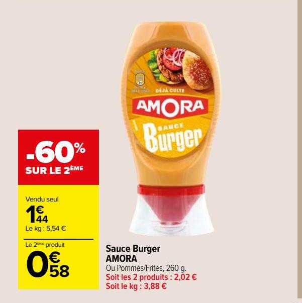 Promo Sauce Burger Amora Chez Carrefour Market ICatalogue Fr