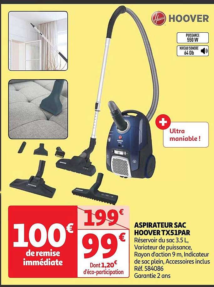 Promo Aspirateur Sac Hoover Tx Par Chez Auchan Icatalogue Fr