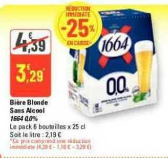 Promo Bi Re Blonde Sans Alcool Chez G Icatalogue Fr