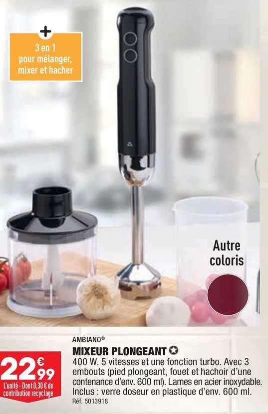 Promo Ambiano Mixeur Plongeant Chez Aldi ICatalogue Fr