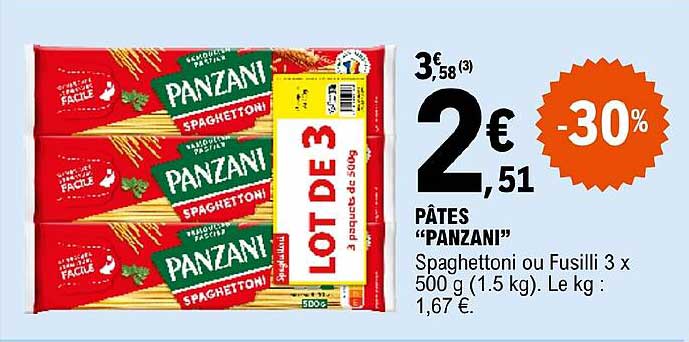 Promo P Tes Panzani Chez E Leclerc Express Icatalogue Fr