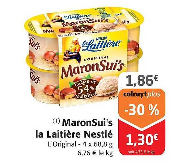 Promo Maronsui s La Laitière Nestlé chez Colruyt iCatalogue fr