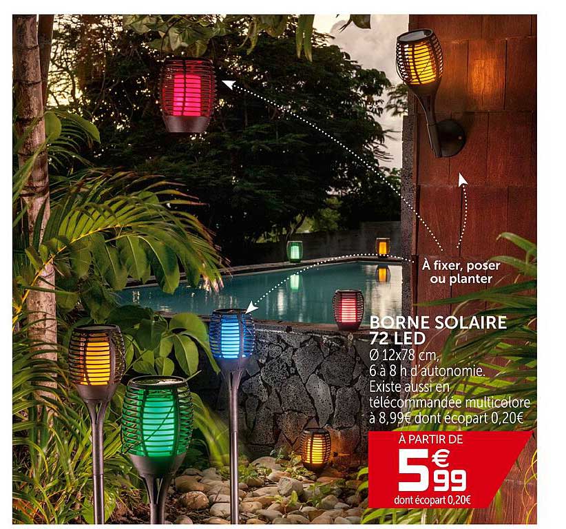 Promo Borne Solaire Led Chez Gifi Icatalogue Fr