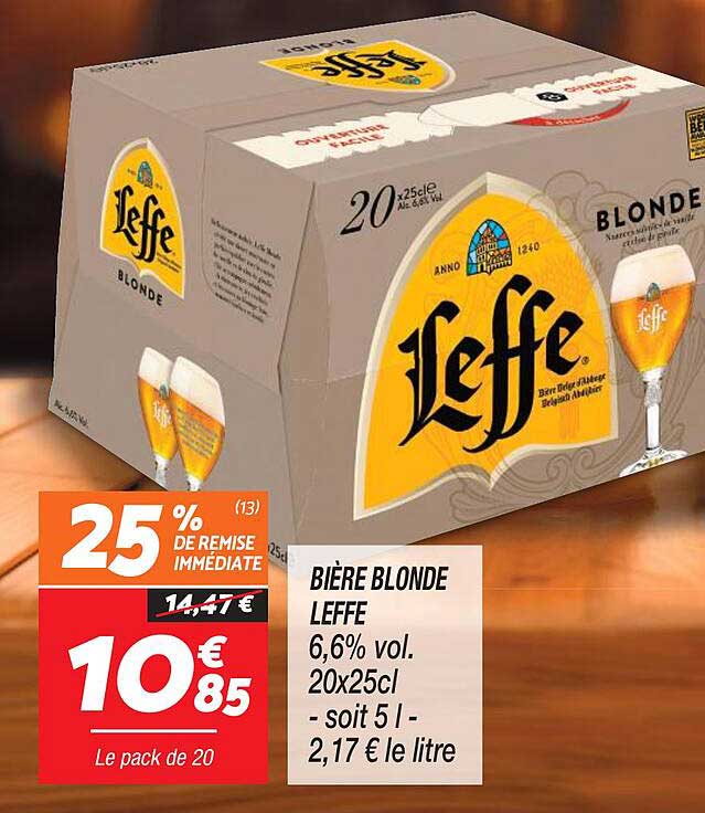 Promo Bi Re Blonde Leffe Chez Netto Icatalogue Fr