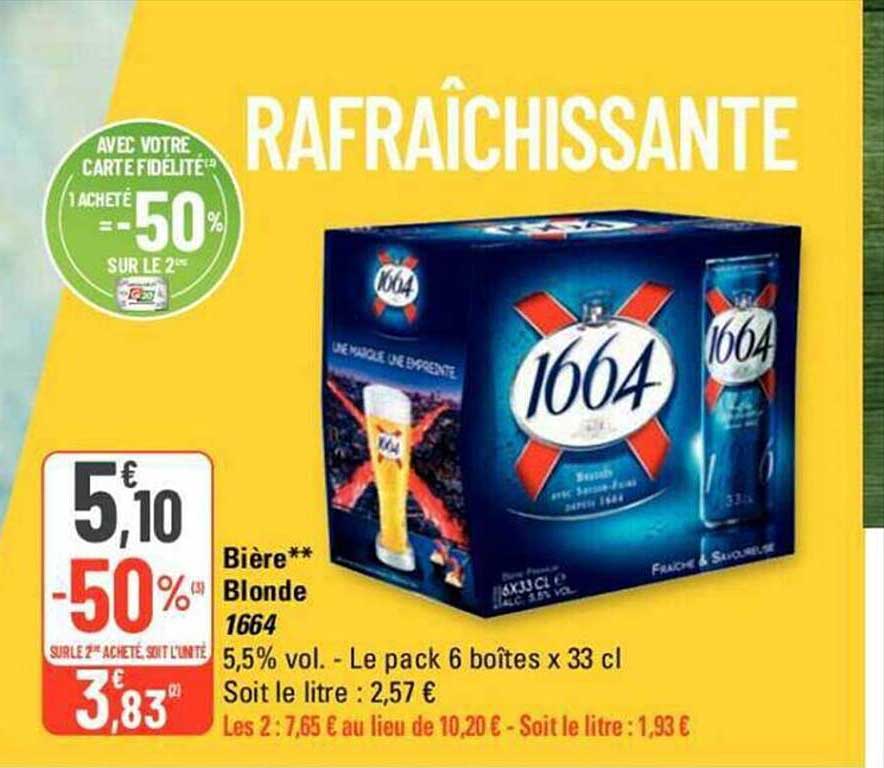 Offre Bière Blonde 1664 chez G20