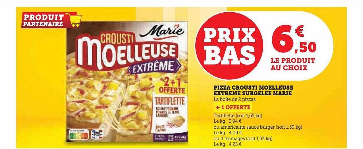 Promo Pizza Crousti Moelleuse Extr Me Surgel E Marie Chez Super U