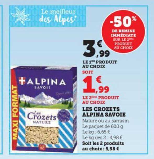 Promo Les Crozets Alpina Savoie Chez Hyper U Icatalogue Fr