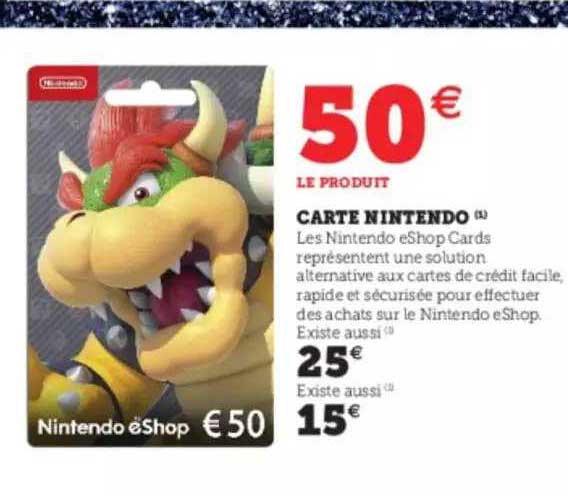 Promo Carte Nintendo Chez Hyper U ICatalogue Fr