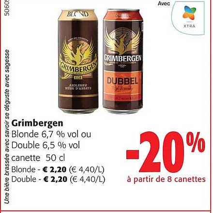 Promo Grimbergen Blonde Ou Double Canette Chez Colruyt ICatalogue Fr