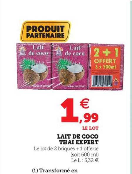 Promo Lait De Coco Tha Expert Chez Super U Icatalogue Fr