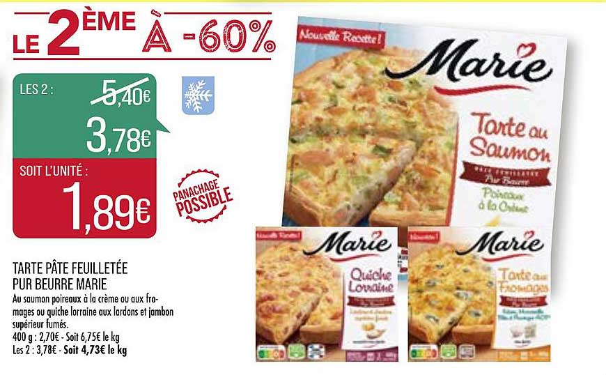 Promo Tarte Pâte Feuilletée Pur Beurre Marie chez Match iCatalogue fr