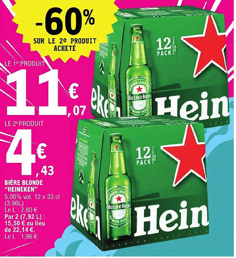 Promo Bière Blonde Heineken chez E Leclerc iCatalogue fr