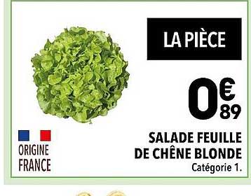 Promo Salade Feuille De Ch Ne Blonde Chez Supeco Icatalogue Fr