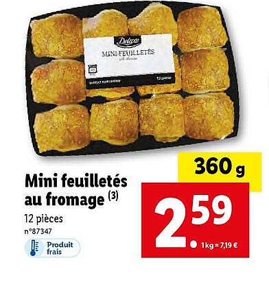 Promo Mini Feuillet S Au Fromage Chez Lidl Icatalogue Fr