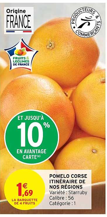 Promo Pomelo Corse Itinéraire De Nos Régions chez Intermarché Hyper