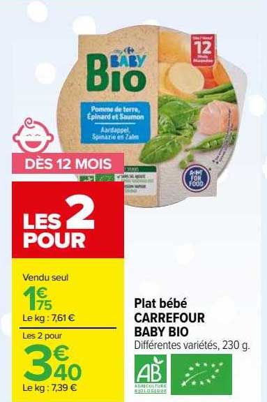 Promo Plat B B Carrefour Baby Bio Chez Carrefour Market Icatalogue Fr