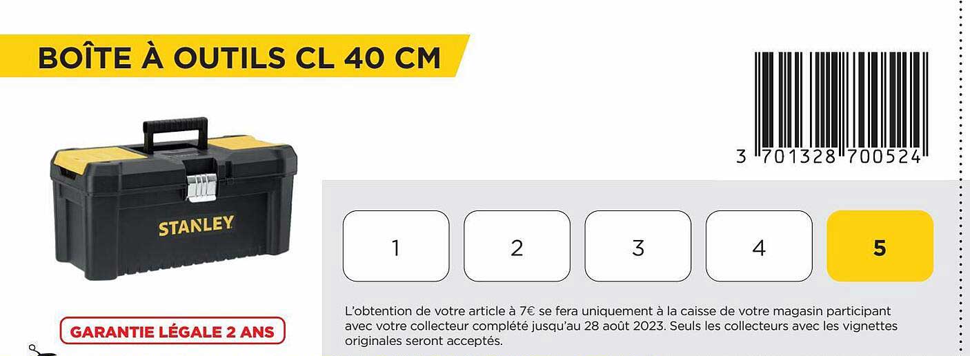 Promo Bo Te Outils Cl Cm Stanley Chez Netto Icatalogue Fr