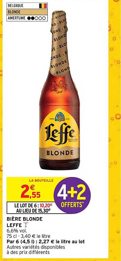 Promo Bière Blonde Leffe chez Intermarché Hyper iCatalogue fr