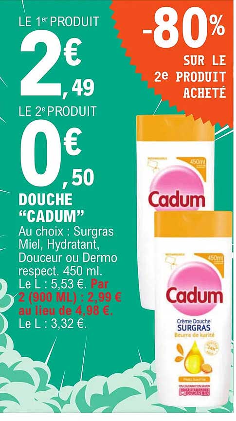 Promo Douche Cadum Chez E Leclerc Express Icatalogue Fr