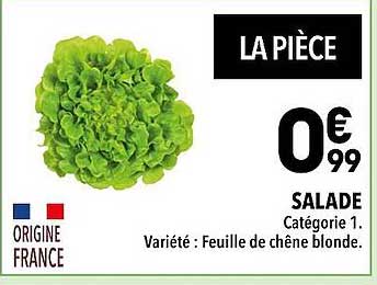 Promo Salade Feuille De Chêne Blonde chez Supeco iCatalogue fr