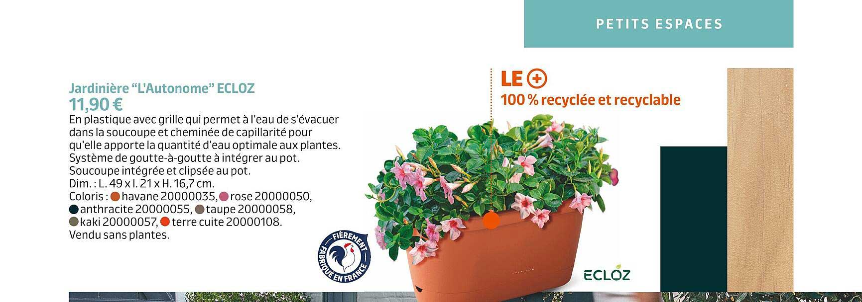 Promo Jardinière l autonome Ecloz chez Jardiland iCatalogue fr