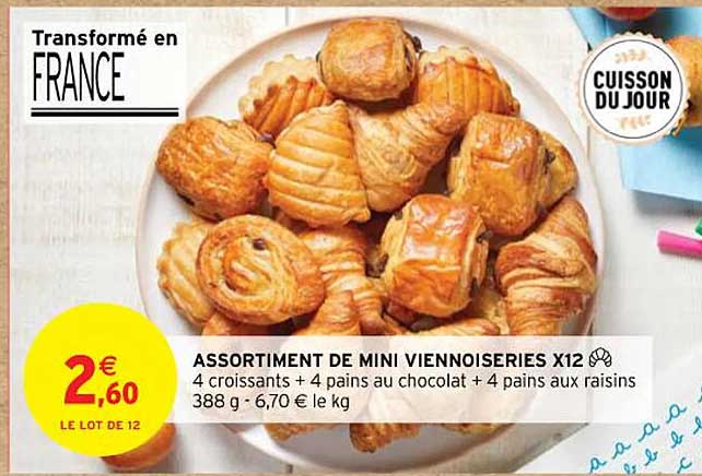 Promo Assortiment De Mini Viennoiseries X 12 chez Intermarché