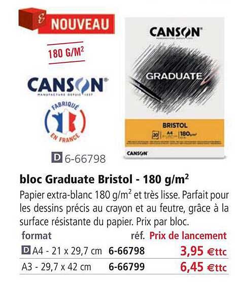 Promo Bloc Graduate Bristol chez Le Géant des Beaux Arts iCatalogue fr