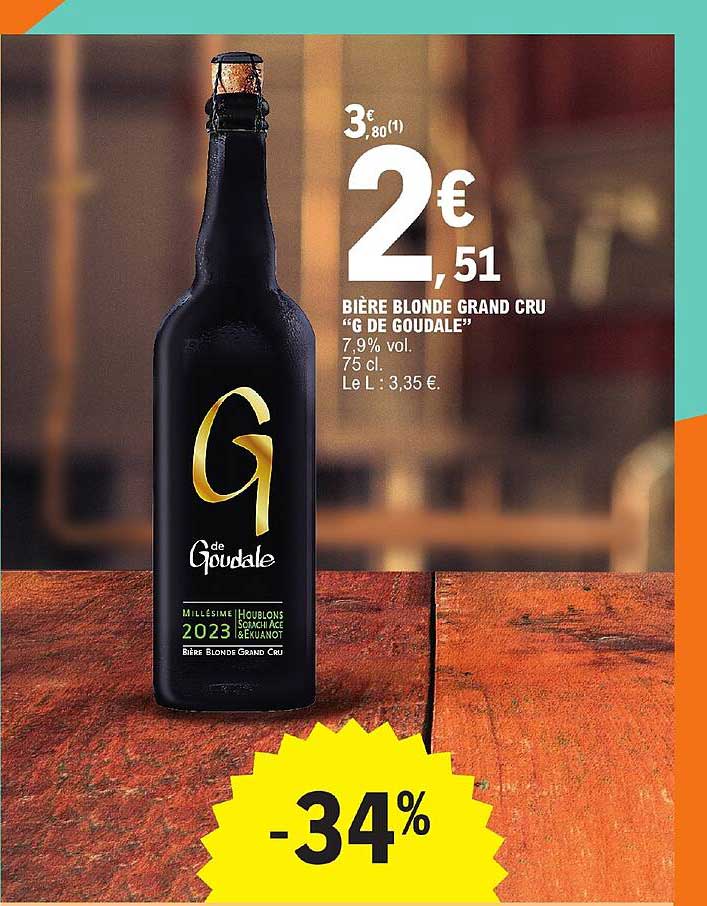 Promo Bi Re Blonde Grand Cru G De Goudale Chez E Leclerc Icatalogue Fr