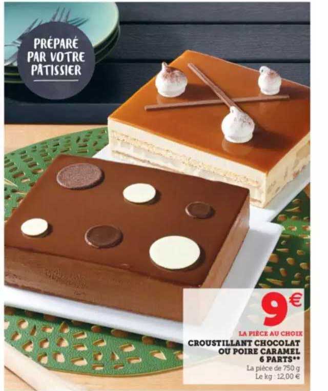 Promo Croustillant Chocolat Ou Poire Caramel Parts Chez Hyper U