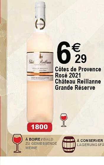 Promo Côtes De Provence Rosé 2021 Château Reillanne Grande Réserve chez