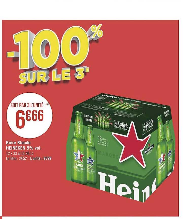 Offre Bi Re Blonde En F T Heineken Chez E Leclerc