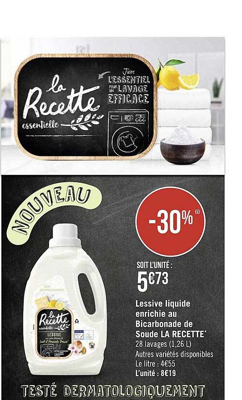 Offre Lessive Liquide Enrichie Au Bicarbonate De Soude La Recette