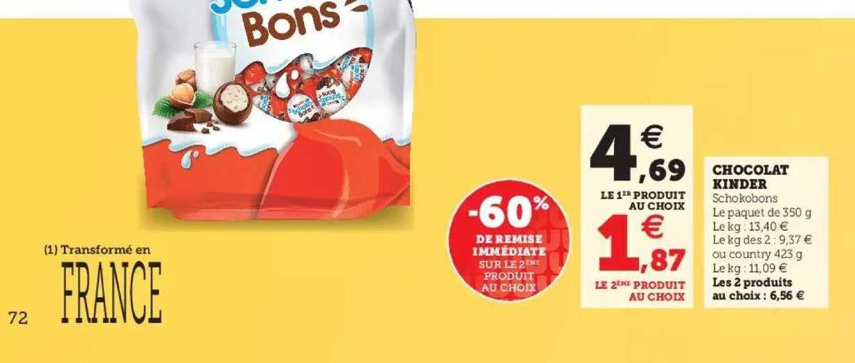 Promo Chocolat Kinder Chez Hyper U ICatalogue Fr