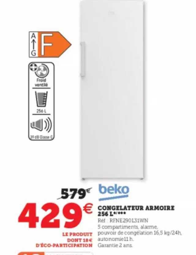 Promo Congelateur Armoire 256l Beko Chez Super U ICatalogue Fr