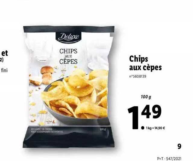 Promo Chips Aux Cèpes Deluxe chez Lidl iCatalogue fr