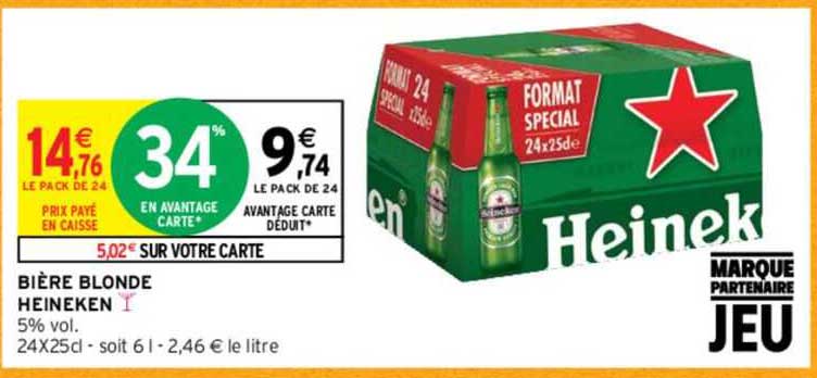 Promo Bière Blonde Heineken chez Intermarché iCatalogue fr