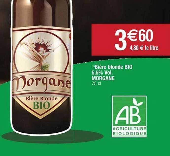 Promo Bière Blonde Bio 5 5 Vol Morgane chez Cora iCatalogue fr