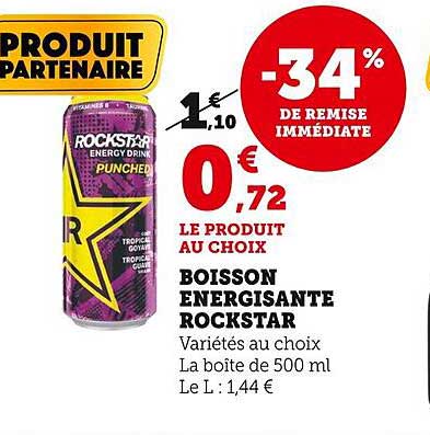 Promo Boisson Nergisante Rockstar Chez Super U Icatalogue Fr