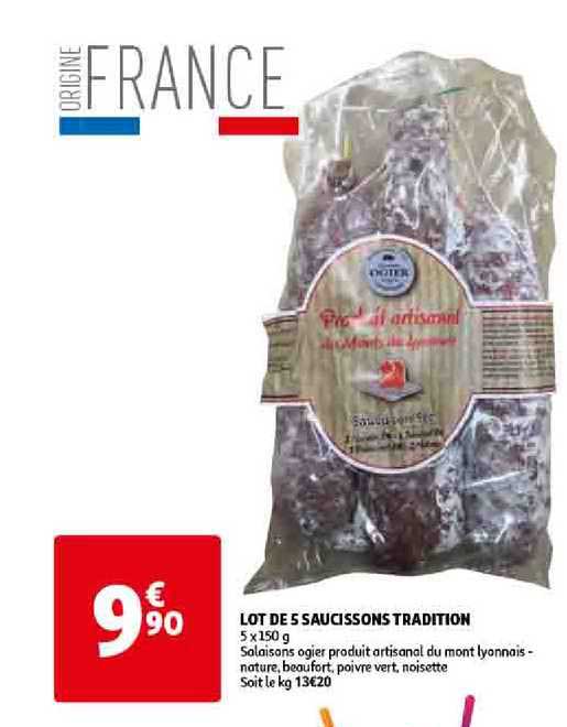 Promo Lot De Saucissons Tradition Chez Auchan Direct