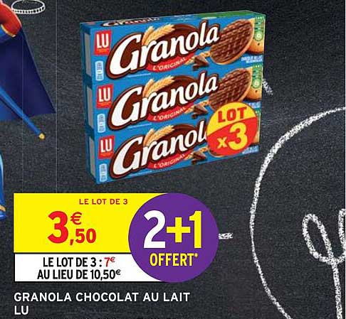 Promo Granola Chocolat Au Lait Lu chez Intermarché Hyper iCatalogue fr