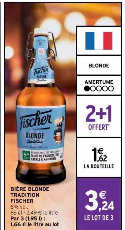 Promo Bière Blonde Tradition Fischer chez Intermarché iCatalogue fr