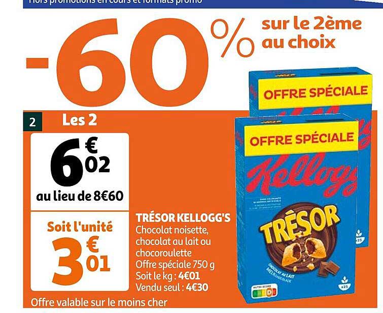 Promo Trésor Kellogg s chez Auchan iCatalogue fr