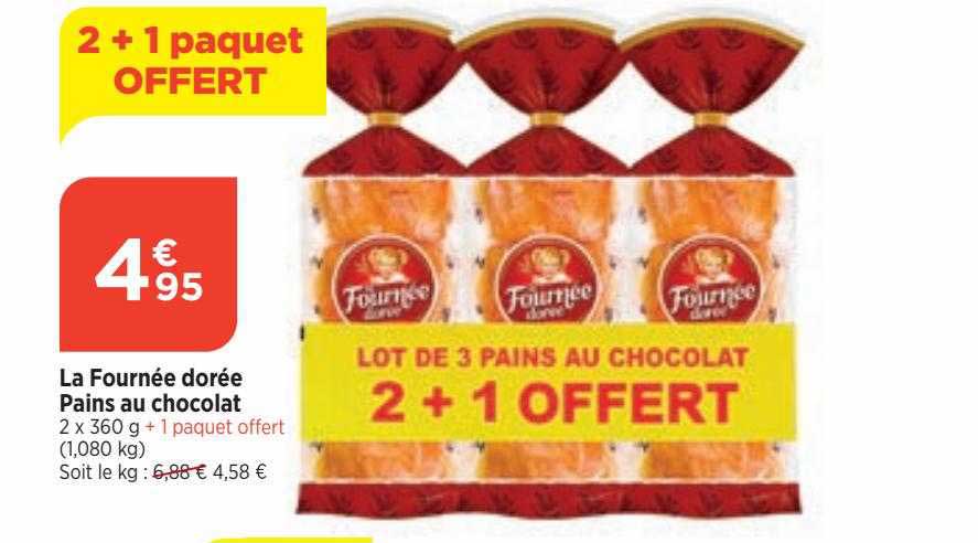 Promo La Fournée Dorée Pains Au Chocolat chez Bi1