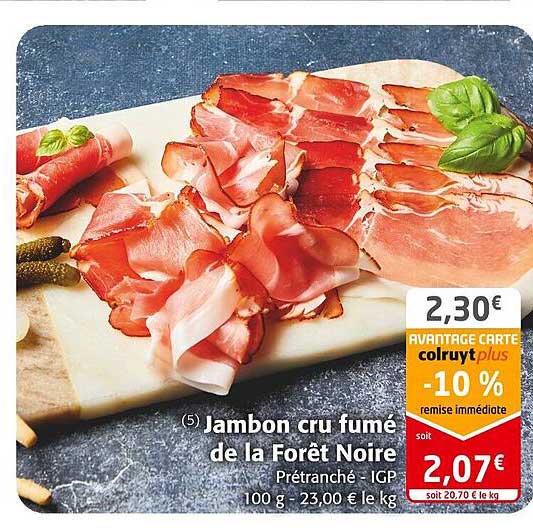 Promo Jambon Cru Fume De La Foret Noire Chez Colruyt ICatalogue Fr