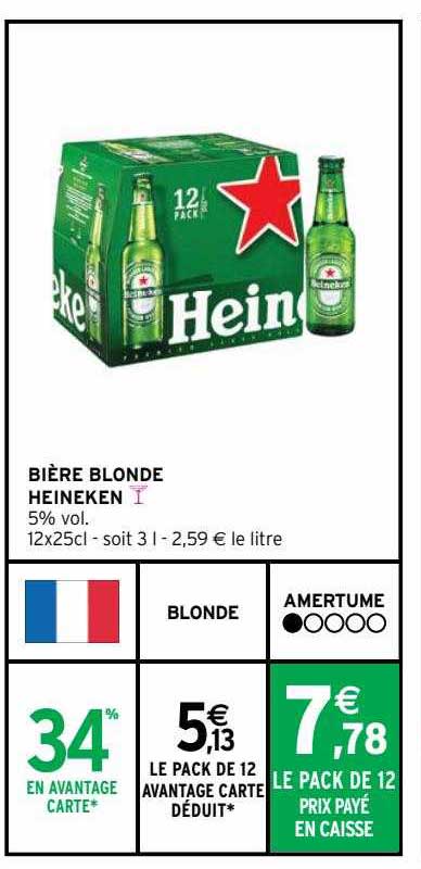 Promo Bi Re Blonde Heineken Chez Intermarch Icatalogue Fr