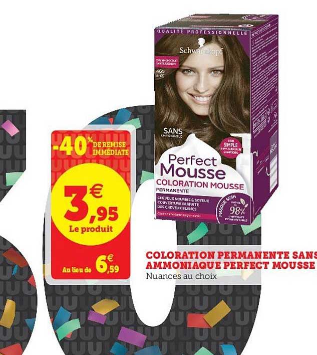 Offre Coloration Permanente Sans Ammoniaque Perfect Mousse Chez Hyper U