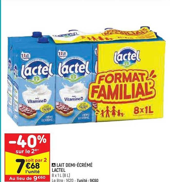 Promo Lait Demi Cr M Lactel Chez Leader Price Icatalogue Fr